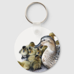 Wild Mutter Ente und Enkeln Schlüsselanhänger