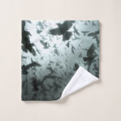 Wild Nature Bird Crows and Ravens Badhandtuch Set (Waschlappen)