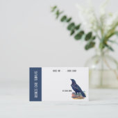 Wild Nature BlackBirds Raven Business Card Visitenkarte (Stehend Vorderseite)