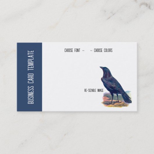 Wild Nature BlackBirds Raven Business Card Visitenkarte (Vorderseite)