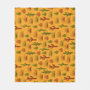 Wild Nature Cactus Bushes Pattern Fleecedecke