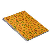 Wild Nature Cactus Bushes Pattern Notizblock (Rechte Seite)