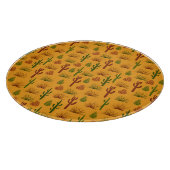 Wild Nature Cactus Bushes Pattern Schneidebrett (Ecke)