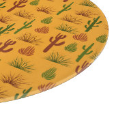 Wild Nature Cactus Bushes Pattern Schneidebrett (Ecke)