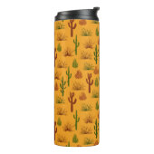 Wild Nature Cactus Bushes Pattern Thermosbecher (Nach links gedreht)