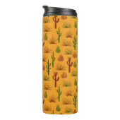 Wild Nature Cactus Bushes Pattern Thermosbecher (Nach rechts gedreht)