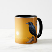Wild-Nature Crow-Raven-Kaffee-Tasse Tasse (VorderseiteRechts)