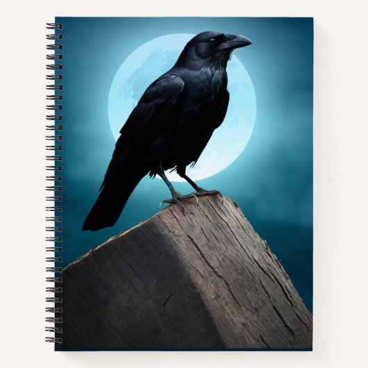 Wild Nature Crow-Raven Notepad Notizblock (Vorderseite)