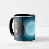 Wild Nature Crow-Raven Wolf Tasse (Vorderseite Links)