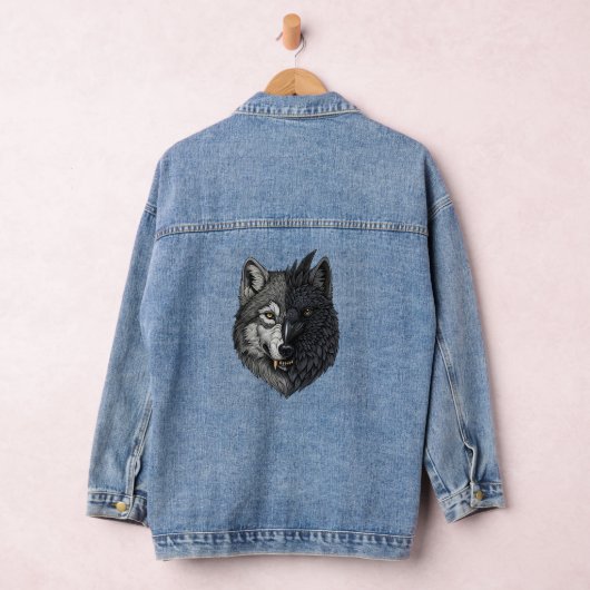 Wild Nature Crow-Wolf Raven Jeansjacke (Hangar)
