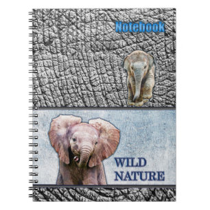 WILD NATURE - ELEPHANT-Entwurfssammlung Notizblock