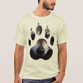Wild Nature Racoon Paw Print T-Shirt (Vorderseite)