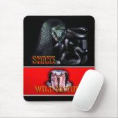 WILD NATURE - schwarze SNAKE-Designkollektion Mousepad (Mit Mouse)