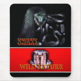 WILD NATURE - schwarze SNAKE-Designkollektion Mousepad