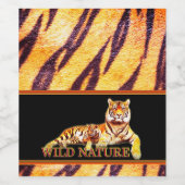 WILD NATURE - TIGER-Entwurfssammlung Weinetikett (Einzelnes Label)