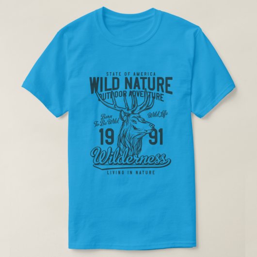 Wild Nature Vintag Style Hunt Thema T - Shirt (Design vorne)