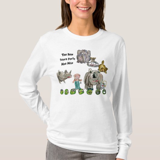 Wild New Years Party Animals T - Shirt (Vorderseite)