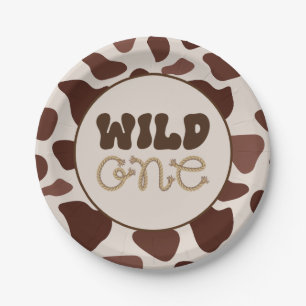 Wild Once Cowboy Birthday Party Paper Plate Pappteller