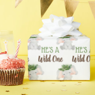 Wild One 1. Geburtstag Boy Jungle Safari Geschenkpapier