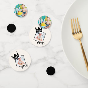 Wild One 1. Geburtstag Custom Foto Konfetti