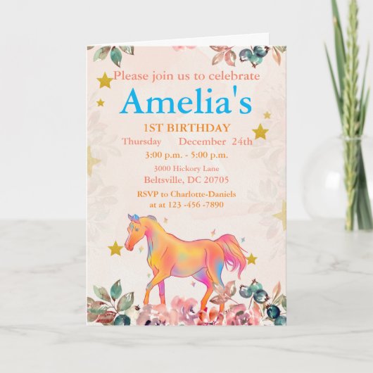 Wild One 1. Geburtstag Einladung (Vorderseite)