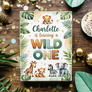 Wild One 1. Geburtstag Einladungskarte - Charlotte Einladung