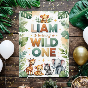 Wild One 1. Geburtstag Einladungskarte - Liam Einladung