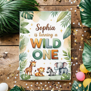Wild One 1. Geburtstag Einladungskarte - Sophia Einladung