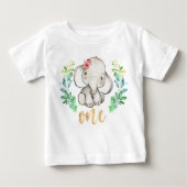 Wild One 1. Geburtstag Elephant Baby T - Shirt (Vorderseite)