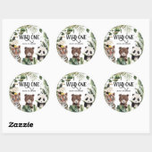 Wild One 1. Geburtstag | King of Things Crown Runder Aufkleber (Blatt)