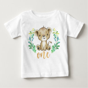 Wild One 1. Geburtstag Lion Baby T - Shirt