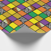 Wild One 1. Geburtstag Party Safari Geschenkpapier (Ecke)