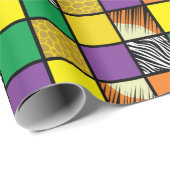 Wild One 1. Geburtstag Party Safari Geschenkpapier (Rolleneckpunkt)