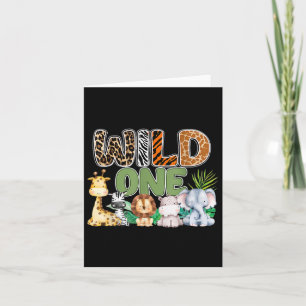 Wild One 1. Geburtstag Safari Familienmatching Karte