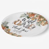 Wild One 1. Geburtstag Safari Pappteller (Schrägansicht)