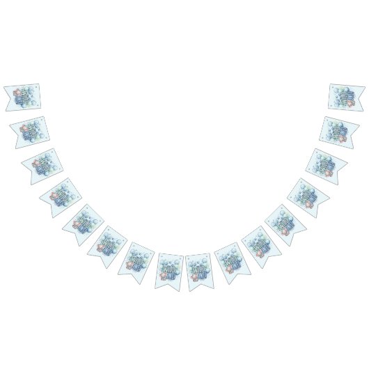 Wild One 1. Geburtstag Wasserfarbe Wimpelkette (Alle)