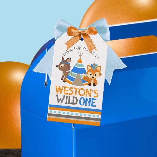 Wild One 1. Geburtstag Woodland Vielen Dank Geschenkanhänger