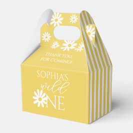 Wild One 1. Geburtstagsfeier Boho Daisy Geschenkschachtel