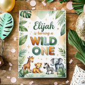 Wild One 1st Birthday Invitation Card - Elijah Einladung
