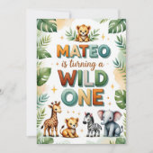 Wild One 1st Birthday Invitation Card - Mateo Einladung (Vorderseite)