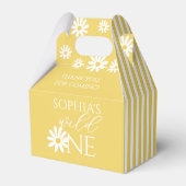 Wild One 1st Birthday Party Boho Daisy Geschenkschachtel (Rückseite)