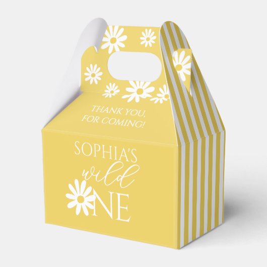 Wild One 1st Birthday Party Boho Daisy Geschenkschachtel (Vorderseite)
