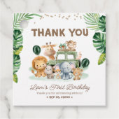 Wild One 1st Birthday Safari Animals Geschenkanhänger (Vorderseite)