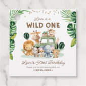 Wild One 1st Birthday Safari Animals Geschenkanhänger (Vorderseite)