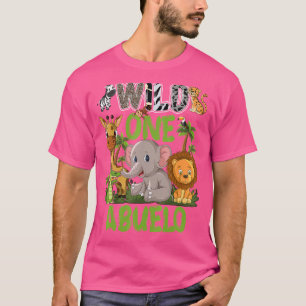 Wild One Abuelo Zoo Birthday Safari Jungle Animals T-Shirt