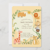 Wild One Adventure erwartet Baby Shower gerundet Einladung (Vorderseite)