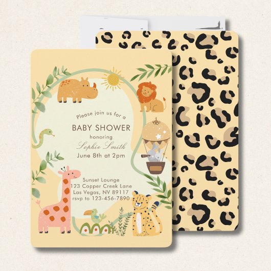 Wild One Adventure erwartet Baby Shower gerundet Einladung