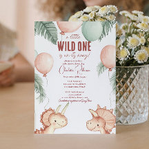 Wild One and Two dinosaurers Baby Dusche