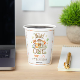 Wild One Animal 1st Birthday Party | Safari Jungle Pappbecher