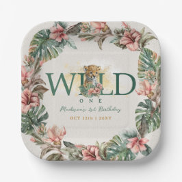 Wild One Animal Guepard Baby Boy 1. Geburtstag Pappteller